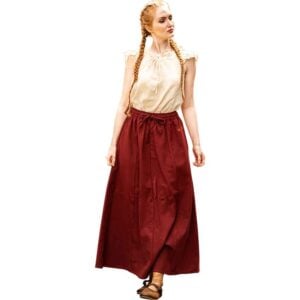Smilla Heavy Cotton Medieval Skirt - Red