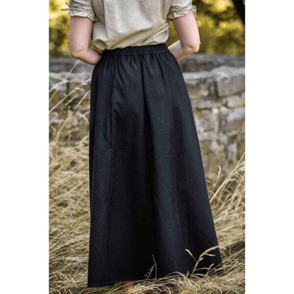 Smilla Heavy Cotton Medieval Skirt - Black