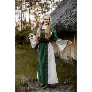 Angie Medieval Princess Dress - Green with Natural