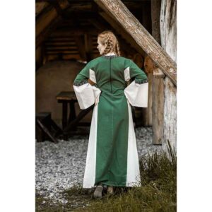 Angie Medieval Princess Dress - Green with Natural