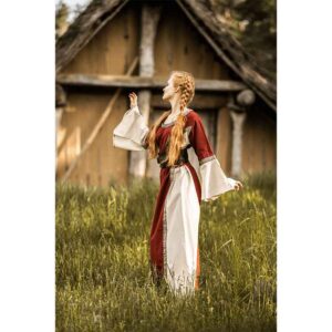 Angie Medieval Princess Dress - Red with Natural