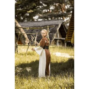 Angie Medieval Princess Dress - Tobacco Brown with Natural