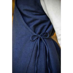 Gerlin Hooded Medieval Wrap Dress - Blue
