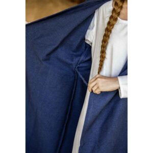 Gerlin Hooded Medieval Wrap Dress - Blue