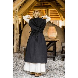 Gerlin Hooded Medieval Wrap Dress - Black