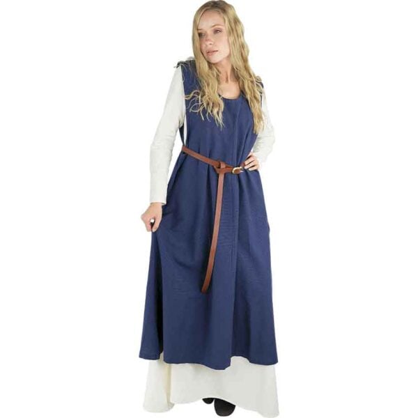 Gerda Medieval Peasant Overdress - Blue