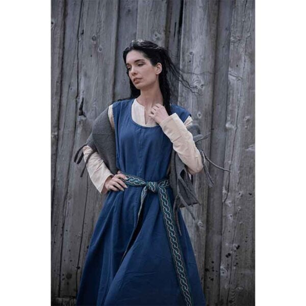 Gerda Medieval Peasant Overdress - Blue