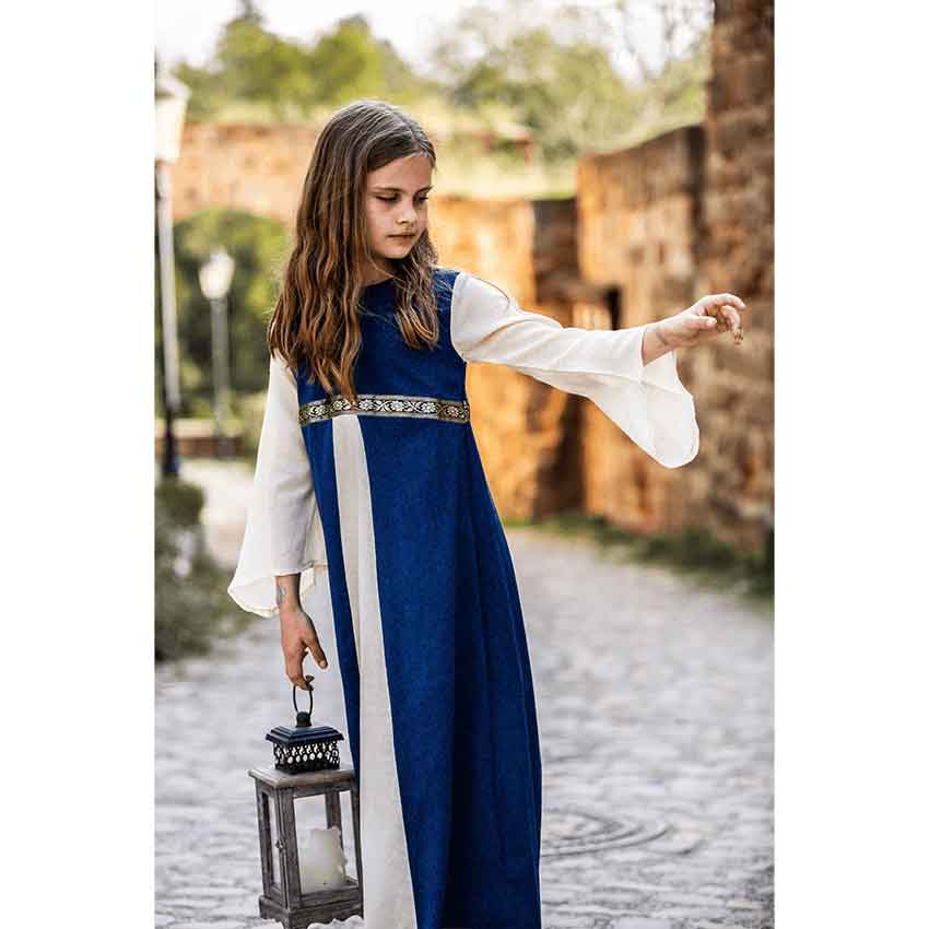 medieval blue dress Medieval Royal Blue & Gold Queen Women's Costume – AbracadabraNYC main image 1