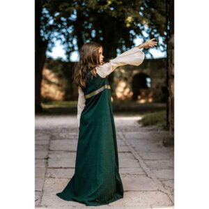 Piccola Donna Girls Medieval Dress - Green with Natural