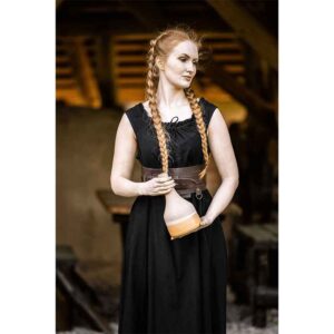 Ella Sleeveless Medieval Dress - Black