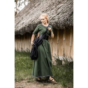 Ennlin Medieval Noble's Short Sleeve Dress - Green