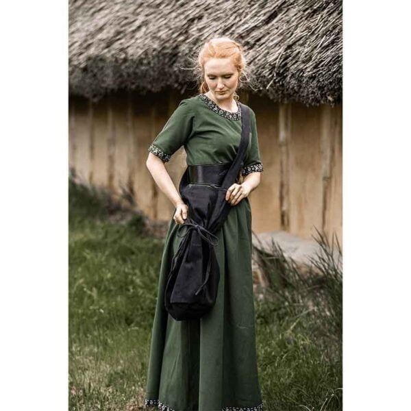 Ennlin Medieval Noble's Short Sleeve Dress - Green
