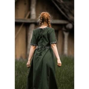 Ennlin Medieval Noble's Short Sleeve Dress - Green