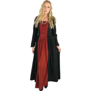 Medusa Medieval Gown - Black with Red