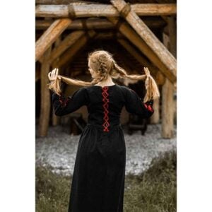 Medusa Medieval Gown - Black with Red