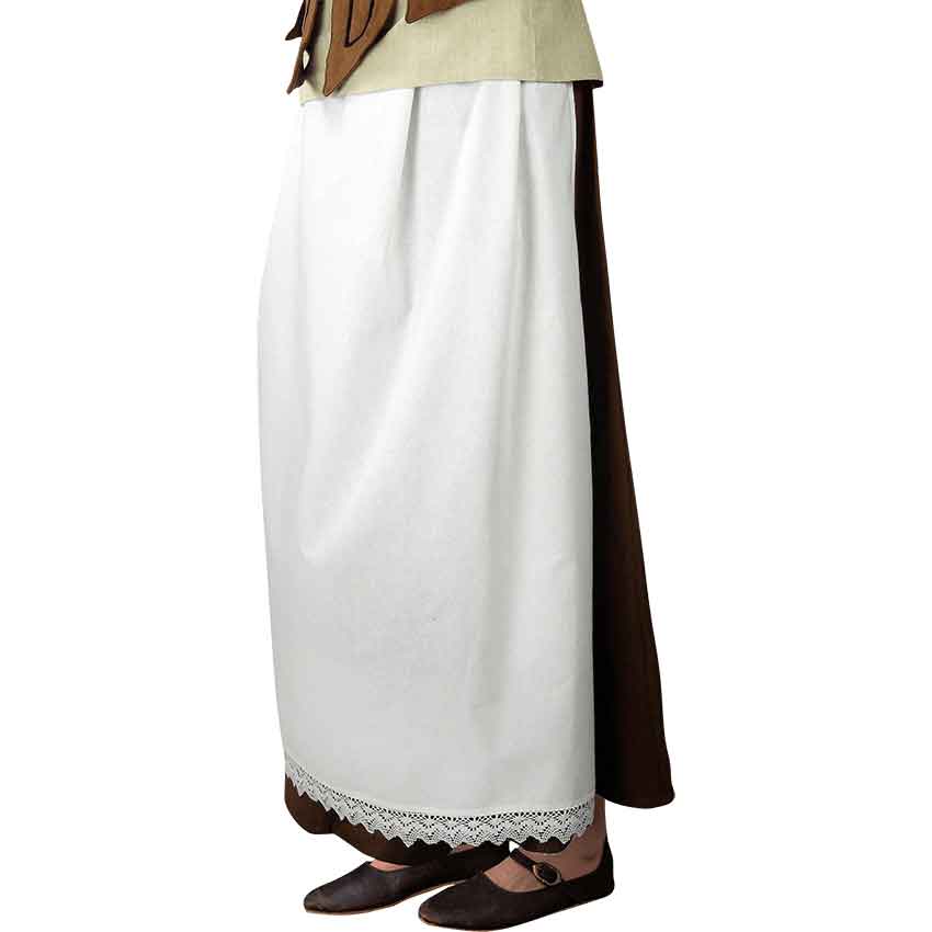 Jade Medieval Apron - White