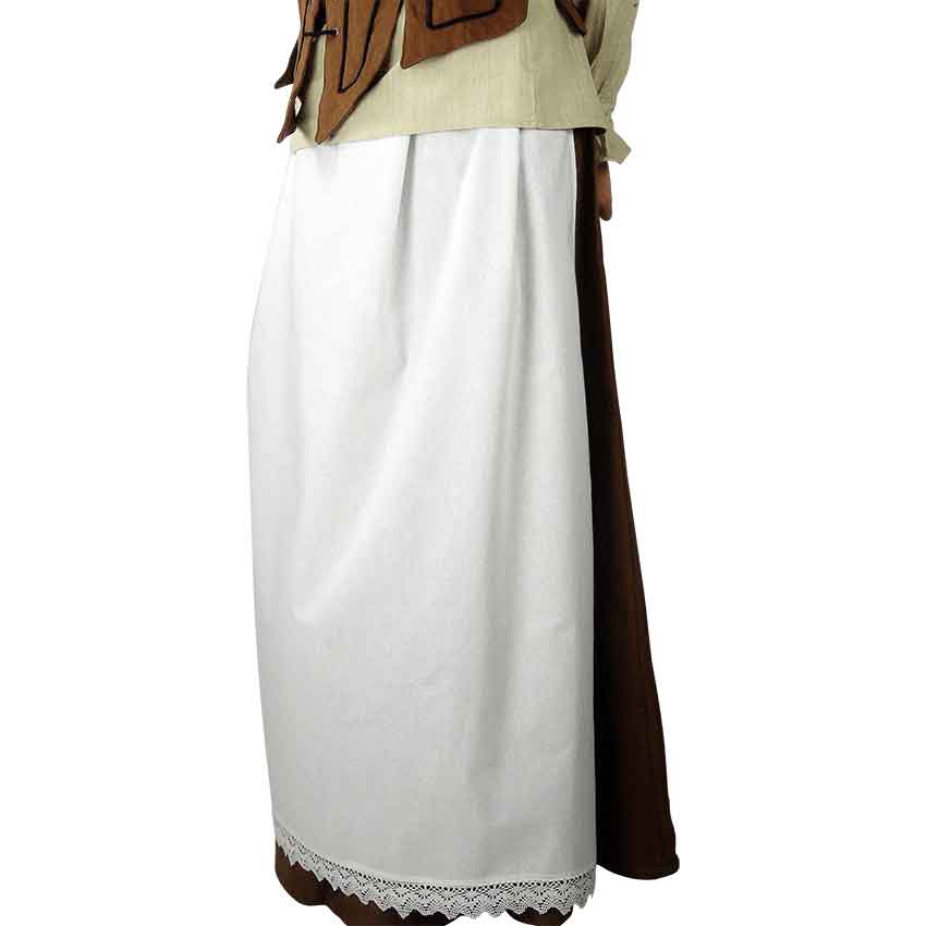 Jade Medieval Apron - White