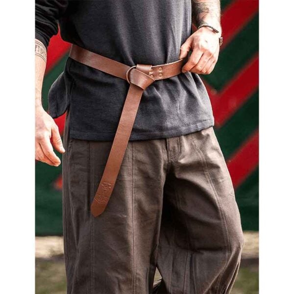 Vali Thorshammer Viking Ring Belt - Brown