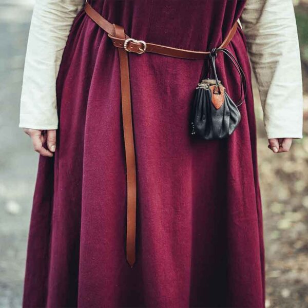 Daina Thin Leather Belt - Brown