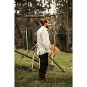 Lutz Handwoven Cotton Medieval Vest - Grey