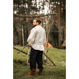 Lutz Handwoven Cotton Medieval Vest - Grey