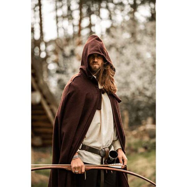 Elinor Classic Medieval Cloak - Brown