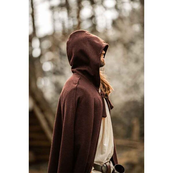 Elinor Classic Medieval Cloak - Brown