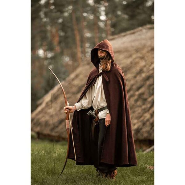 Elinor Classic Medieval Cloak - Brown