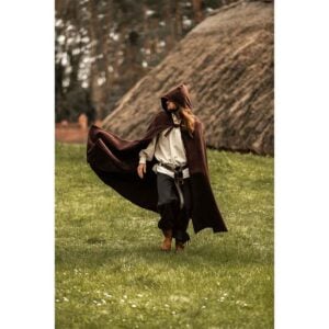 Elinor Classic Medieval Cloak - Brown