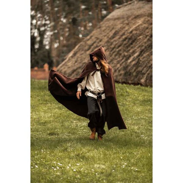 Elinor Classic Medieval Cloak - Brown