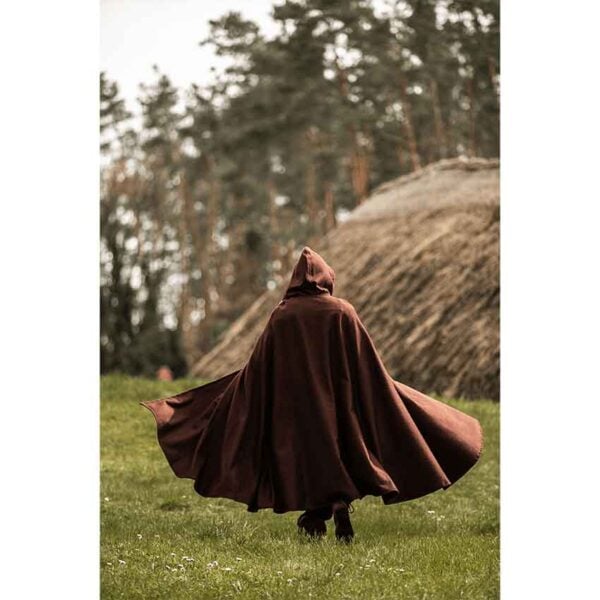 Elinor Classic Medieval Cloak - Brown