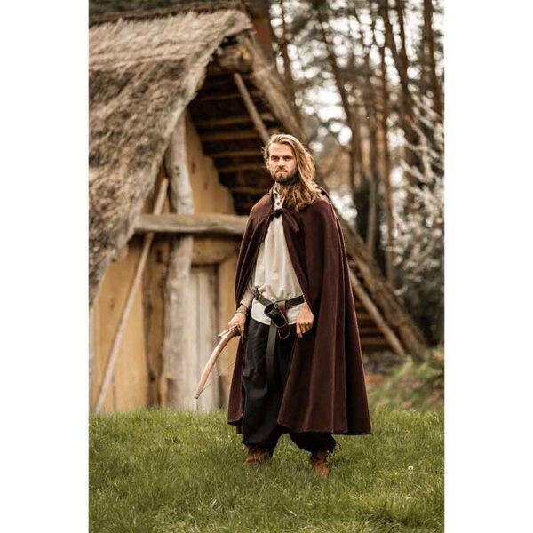 Elinor Classic Medieval Cloak - Brown
