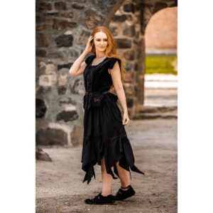 Adrienne Women's Velvet Medieval Bodice - Black