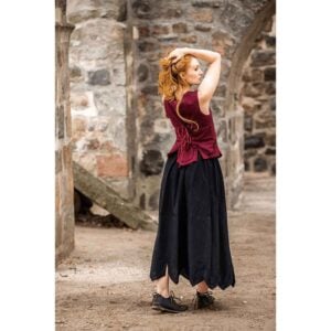 Selma Women's Embroidered Medieval Bodice - Red