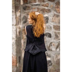 Selma Women's Embroidered Medieval Bodice - Black