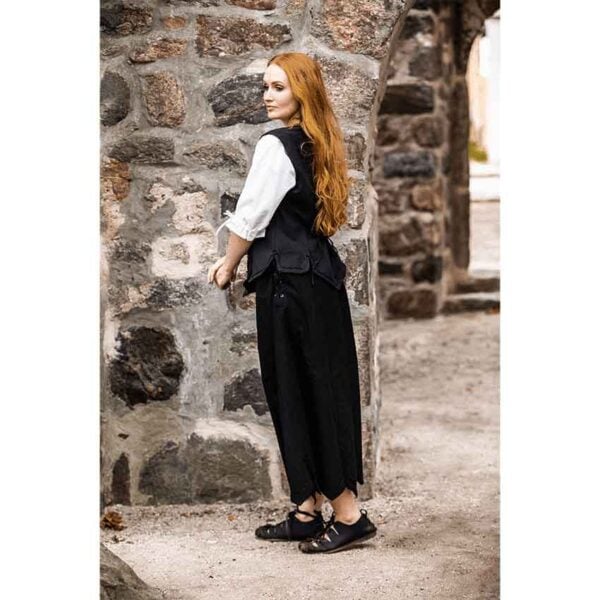 Selma Women's Embroidered Medieval Bodice - Black