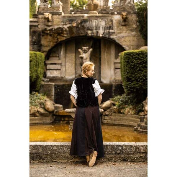 Adaliz Medieval Military Bodice - Black