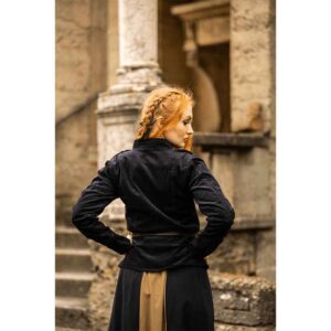 Emilia Medieval Military Jacket - Black