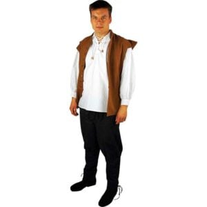 Charles Men's Medieval Doublet - Tobacco Brown