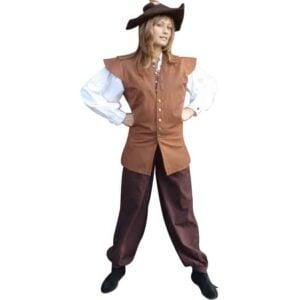 Charles Men's Medieval Doublet - Tobacco Brown