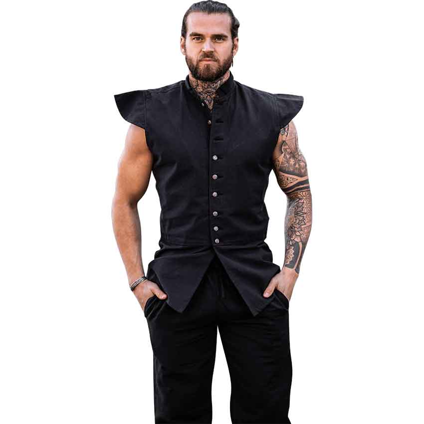 Charles Men's Medieval Doublet - Black