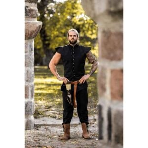 Charles Men's Medieval Doublet - Black