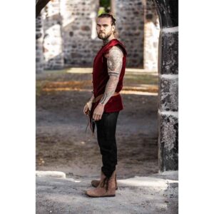 Heinrich Mens Lined Medieval Vest - Red