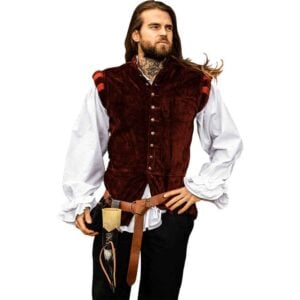 Pierre Noble Velvet Doublet - Red