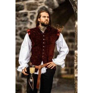 Pierre Noble Velvet Doublet - Red