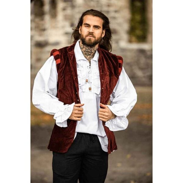Pierre Noble Velvet Doublet - Red