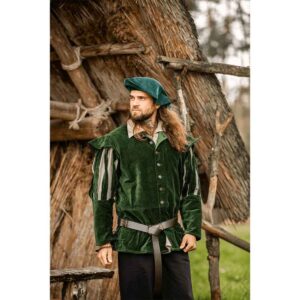 Brandolf Landsknecht Slit Sleeve Doublet - Green