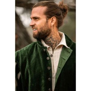 Brandolf Landsknecht Slit Sleeve Doublet - Green