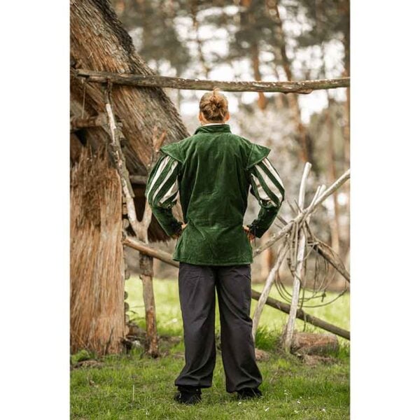 Brandolf Landsknecht Slit Sleeve Doublet - Green