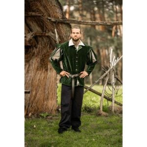 Brandolf Landsknecht Slit Sleeve Doublet - Green